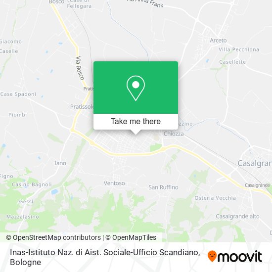 Inas-Istituto Naz. di Aist. Sociale-Ufficio Scandiano map