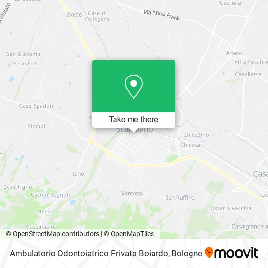 Ambulatorio Odontoiatrico Privato Boiardo map