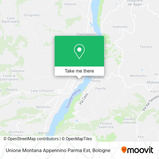 Unione Montana Appennino Parma Est map