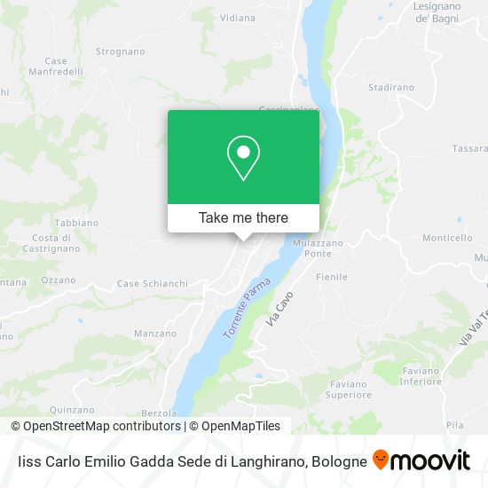 Iiss Carlo Emilio Gadda Sede di Langhirano map