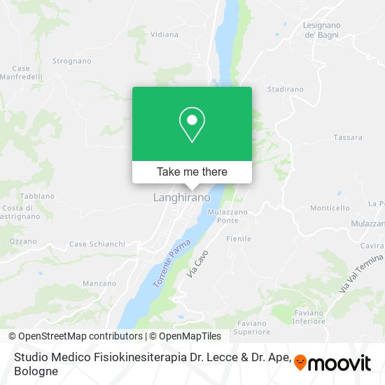 Studio Medico Fisiokinesiterapia Dr. Lecce & Dr. Ape map