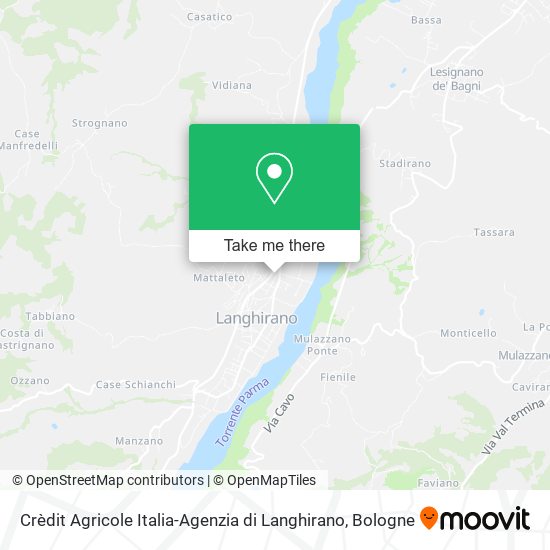 Crèdit Agricole Italia-Agenzia di Langhirano map