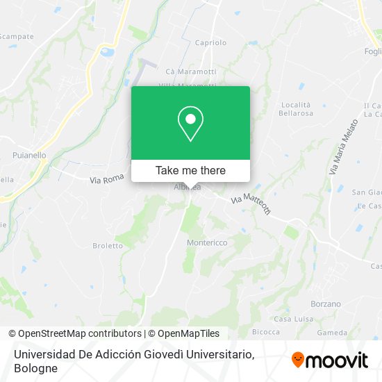 Universidad De Adicción Giovedì Universitario map