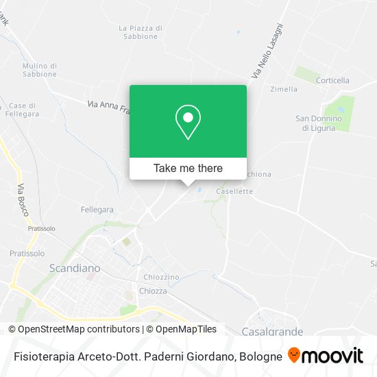 Fisioterapia Arceto-Dott. Paderni Giordano map