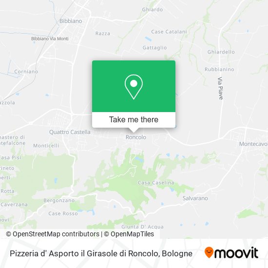 Pizzeria d' Asporto il Girasole di Roncolo map