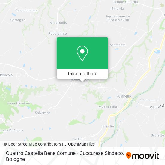 Quattro Castella Bene Comune - Cuccurese Sindaco map