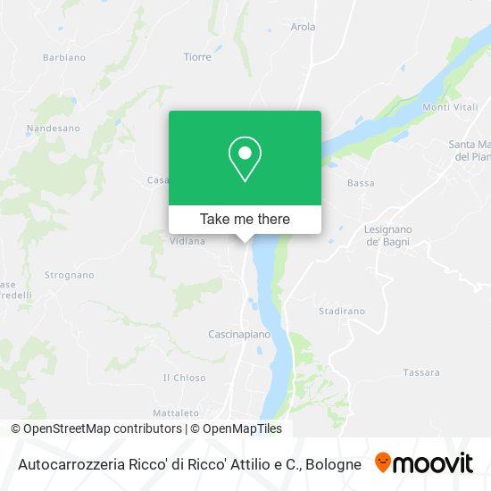 Autocarrozzeria Ricco' di Ricco' Attilio e C. map