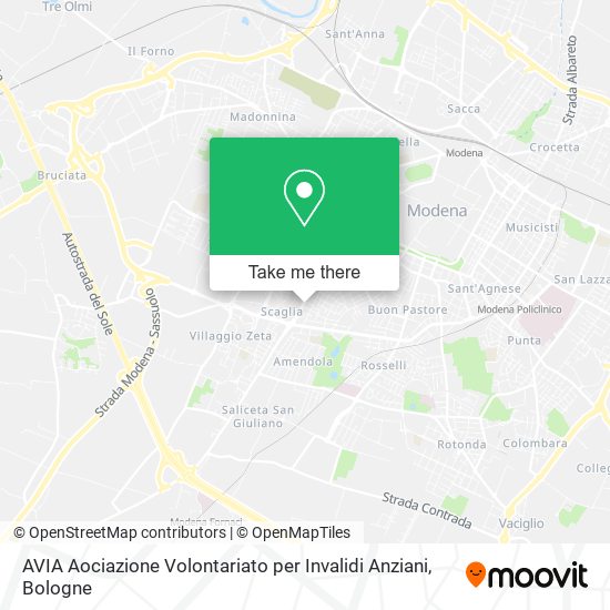 AVIA Aociazione Volontariato per Invalidi Anziani map