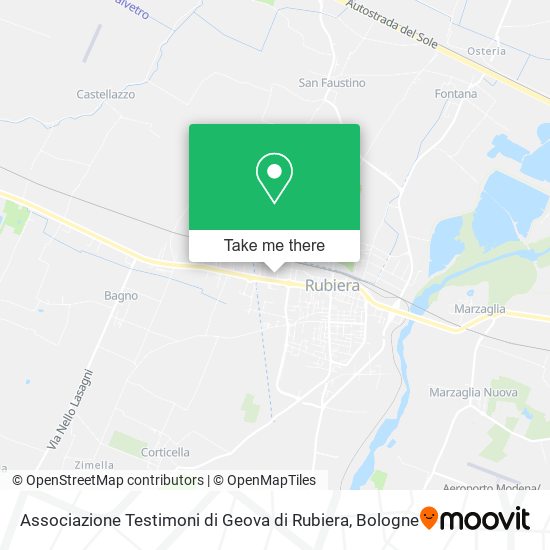 Associazione Testimoni di Geova di Rubiera map