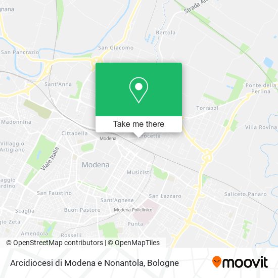Arcidiocesi di Modena e Nonantola map