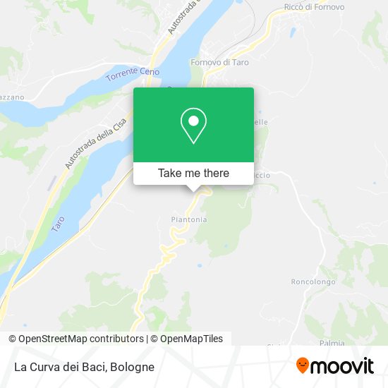 La Curva dei Baci map