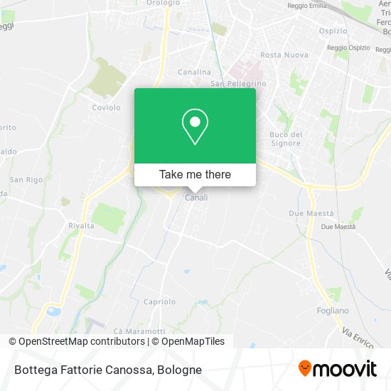 Bottega Fattorie Canossa map