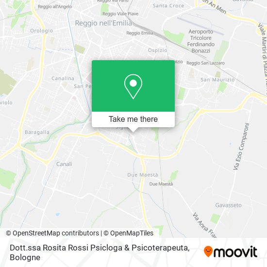 Dott.ssa Rosita Rossi Psicloga & Psicoterapeuta map