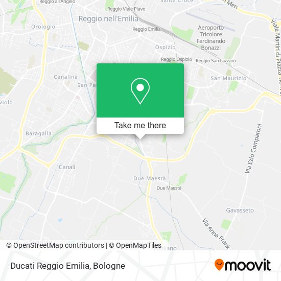 Ducati Reggio Emilia map