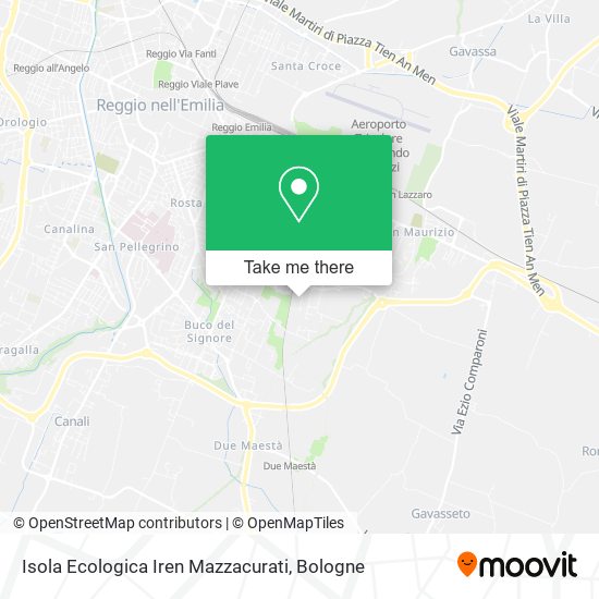Isola Ecologica Iren Mazzacurati map