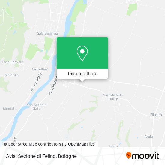 Avis. Sezione di Felino map