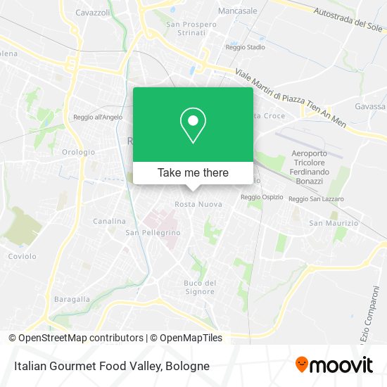 Italian Gourmet Food Valley map