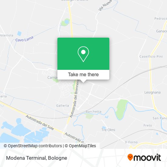Modena Terminal map