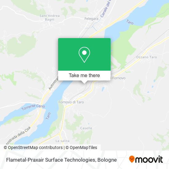 Flametal-Praxair Surface Technologies map
