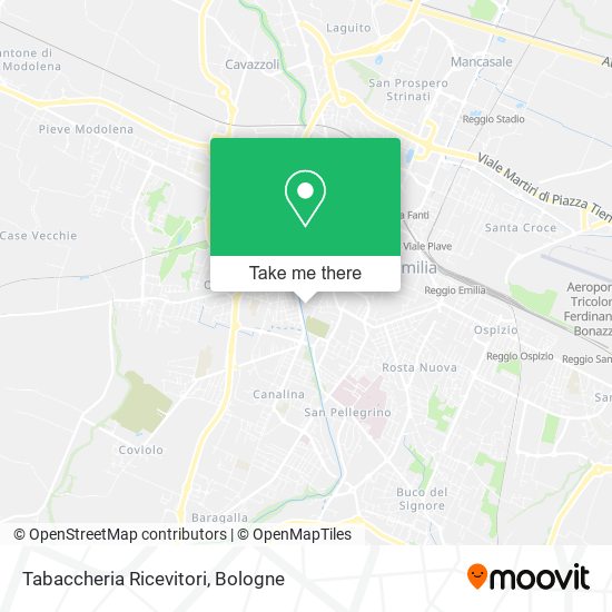 Tabaccheria Ricevitori map