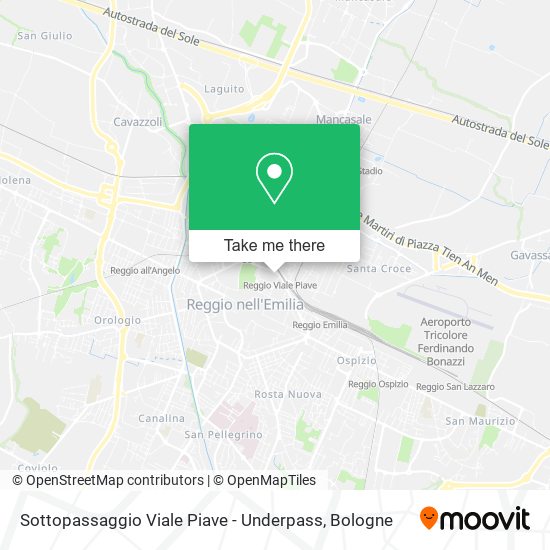 Sottopassaggio Viale Piave - Underpass map