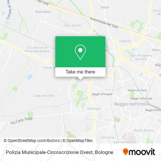 Polizia Municipale-Circoscrizione Ovest map