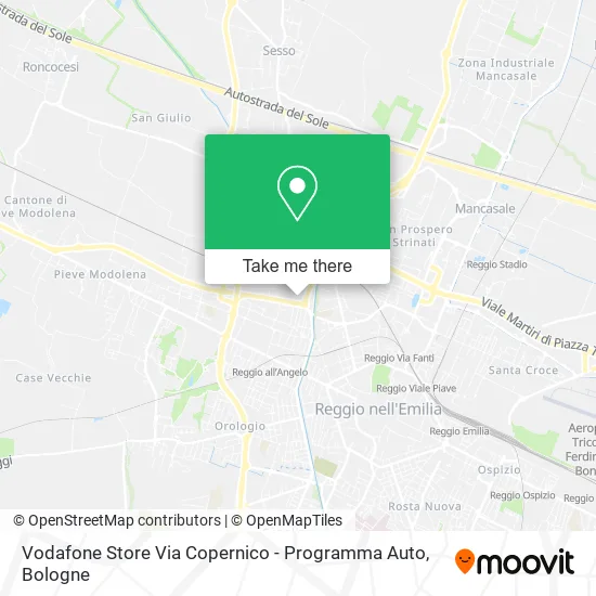 Vodafone Store Via Copernico - Auto Program map