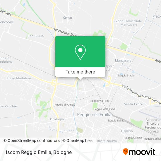 Iscom Reggio Emilia map
