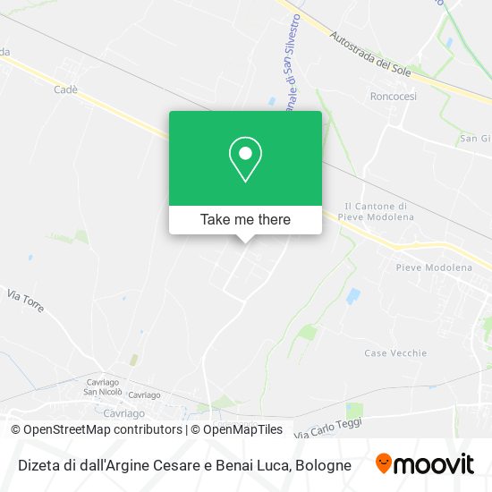 Dizeta di dall'Argine Cesare e Benai Luca map