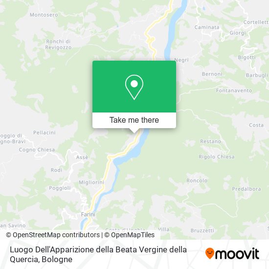Luogo Dell'Apparizione della Beata Vergine della Quercia map