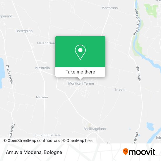 Amuvia Modena map