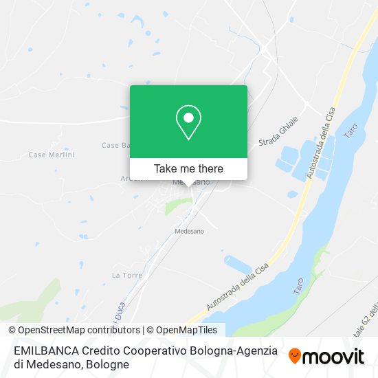 EMILBANCA Credito Cooperativo Bologna-Agenzia di Medesano map