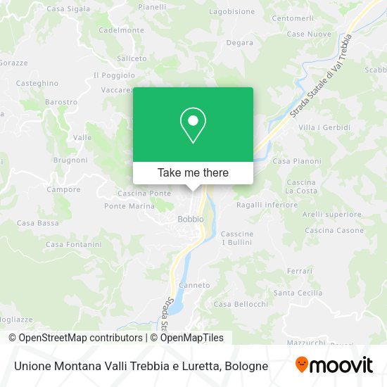 Unione Montana Valli Trebbia e Luretta map