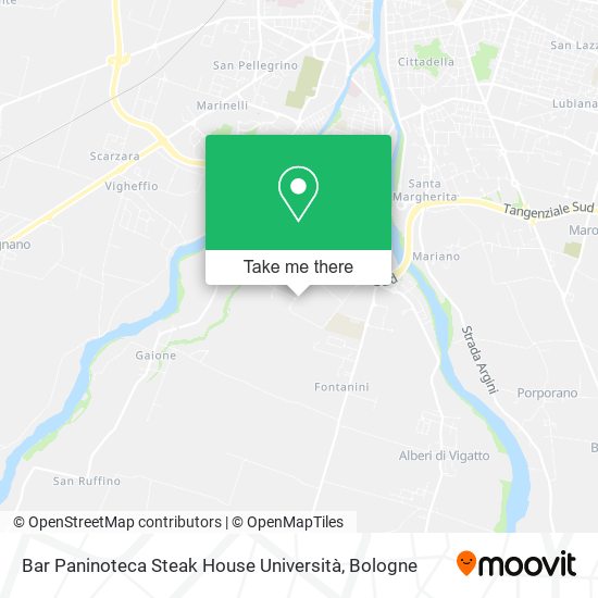 Bar Paninoteca Steak House Università map