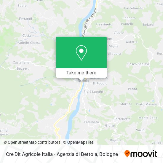 Cre'Dit Agricole Italia - Agenzia di Bettola map