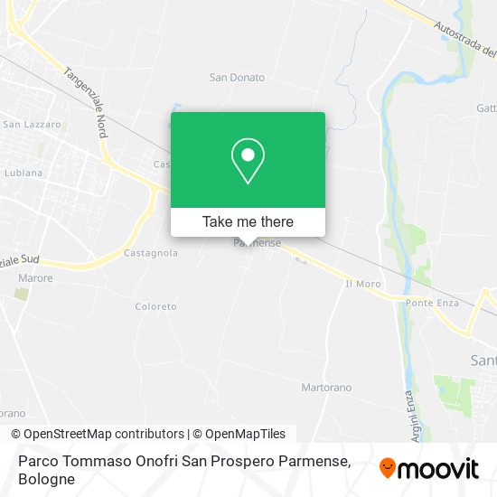 Parco Tommaso Onofri San Prospero Parmense map
