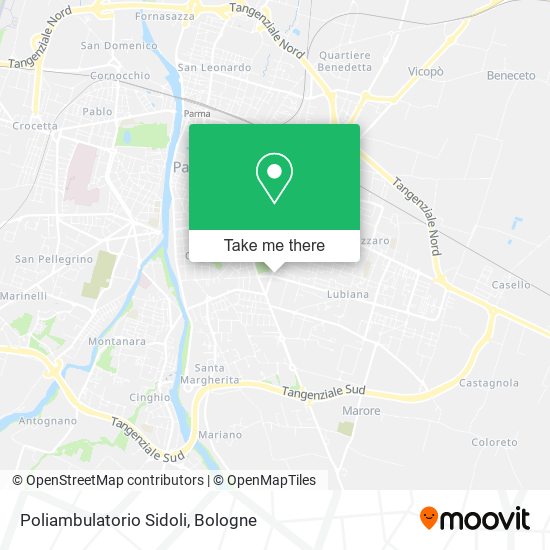 Poliambulatorio Sidoli map