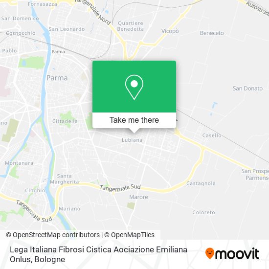 Lega Italiana Fibrosi Cistica Aociazione Emiliana Onlus map
