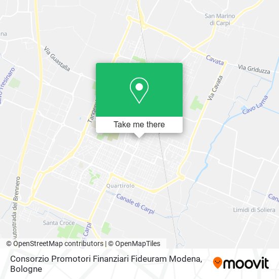 Consorzio Promotori Finanziari Fideuram Modena map