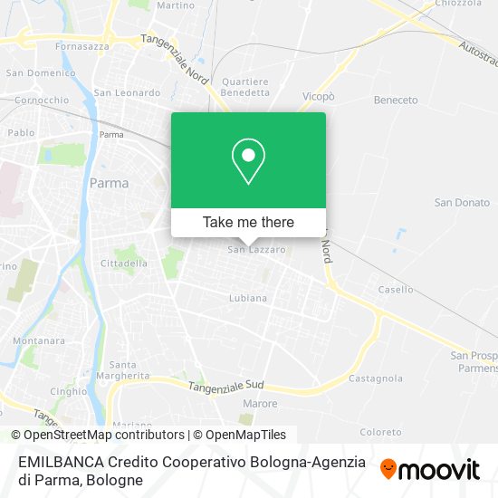 EMILBANCA Credito Cooperativo Bologna-Agenzia di Parma map