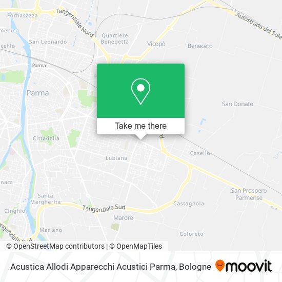 Acustica Allodi Apparecchi Acustici Parma map