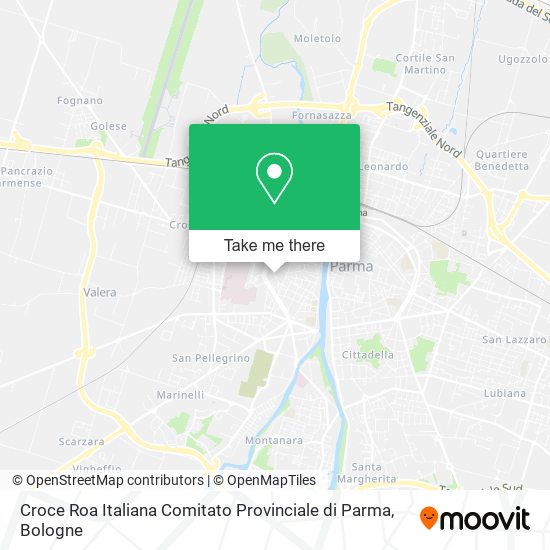 Croce Roa Italiana Comitato Provinciale di Parma map