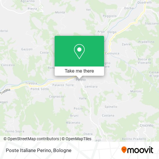 Poste Italiane Perino map
