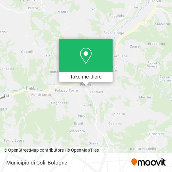 Municipio di Coli map