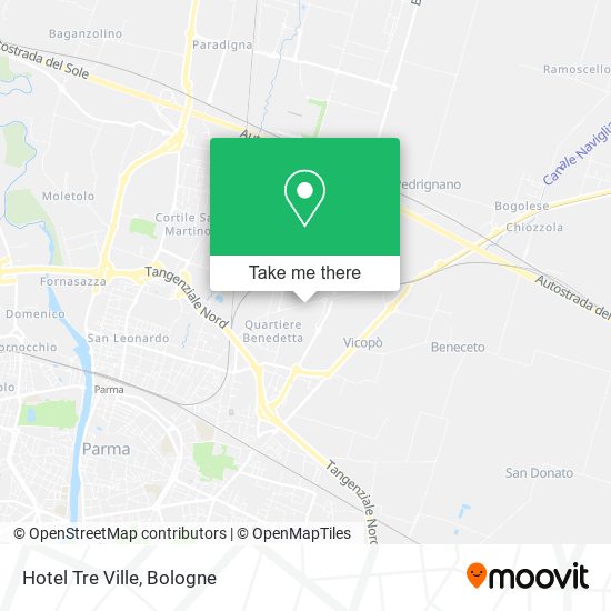 Hotel Tre Ville map
