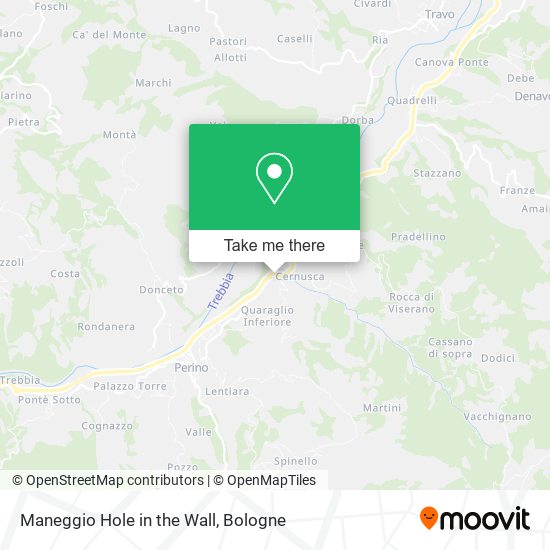 Maneggio Hole in the Wall map