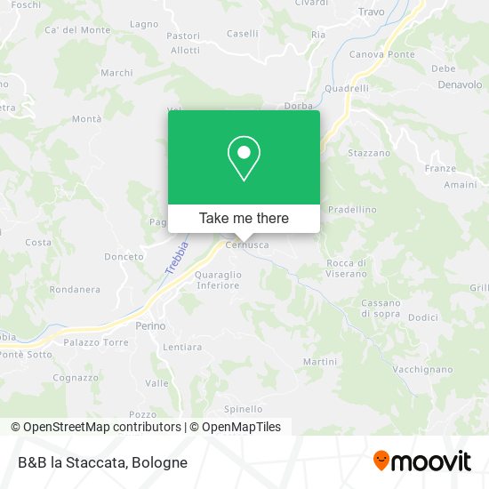 B&B la Staccata map