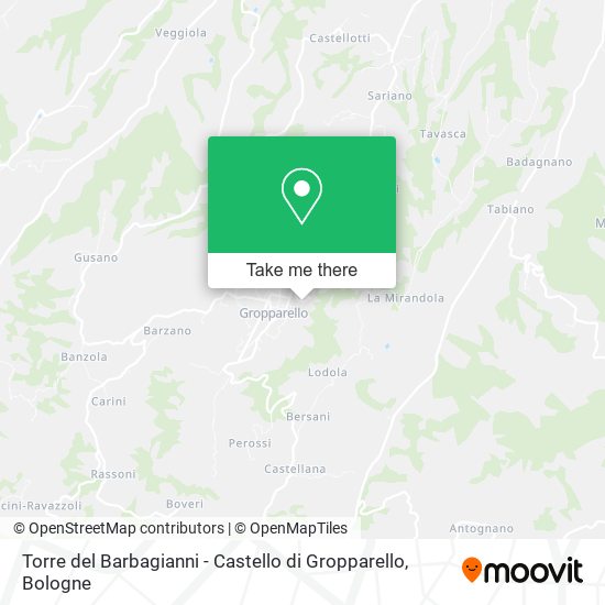 Torre del Barbagianni - Castello di Gropparello map
