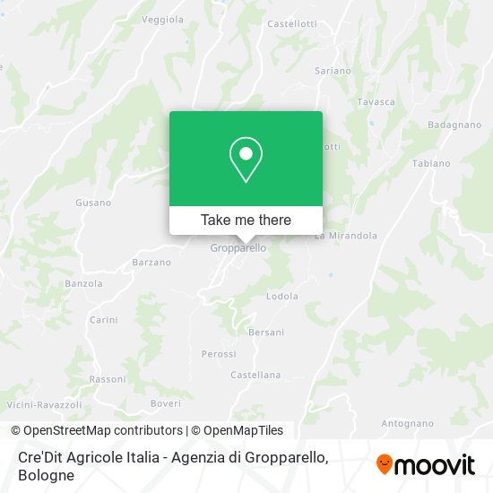 Cre'Dit Agricole Italia - Agenzia di Gropparello map