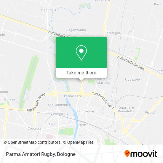 Parma Amatori Rugby map